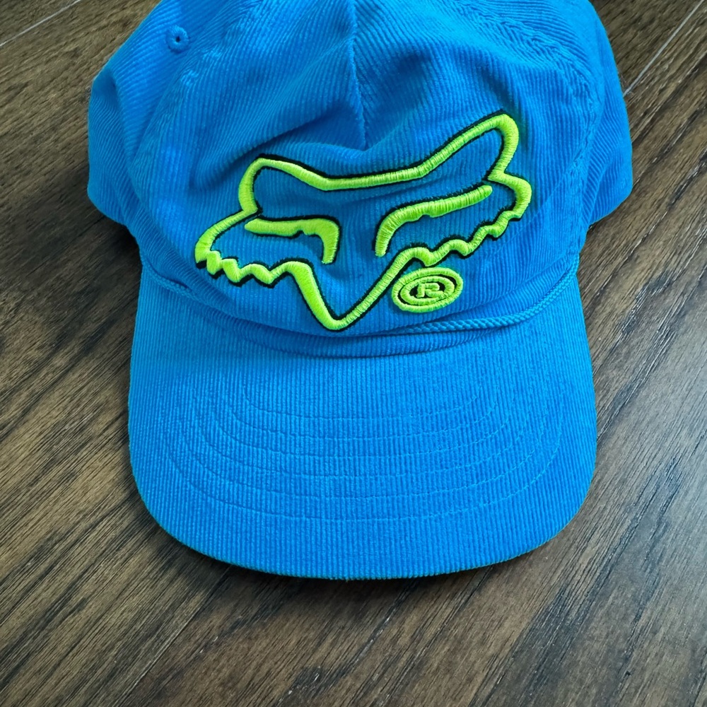 FOX Blue Cap with Neon Green Embroidery